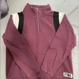 HALF ZIP PINK SWEATER